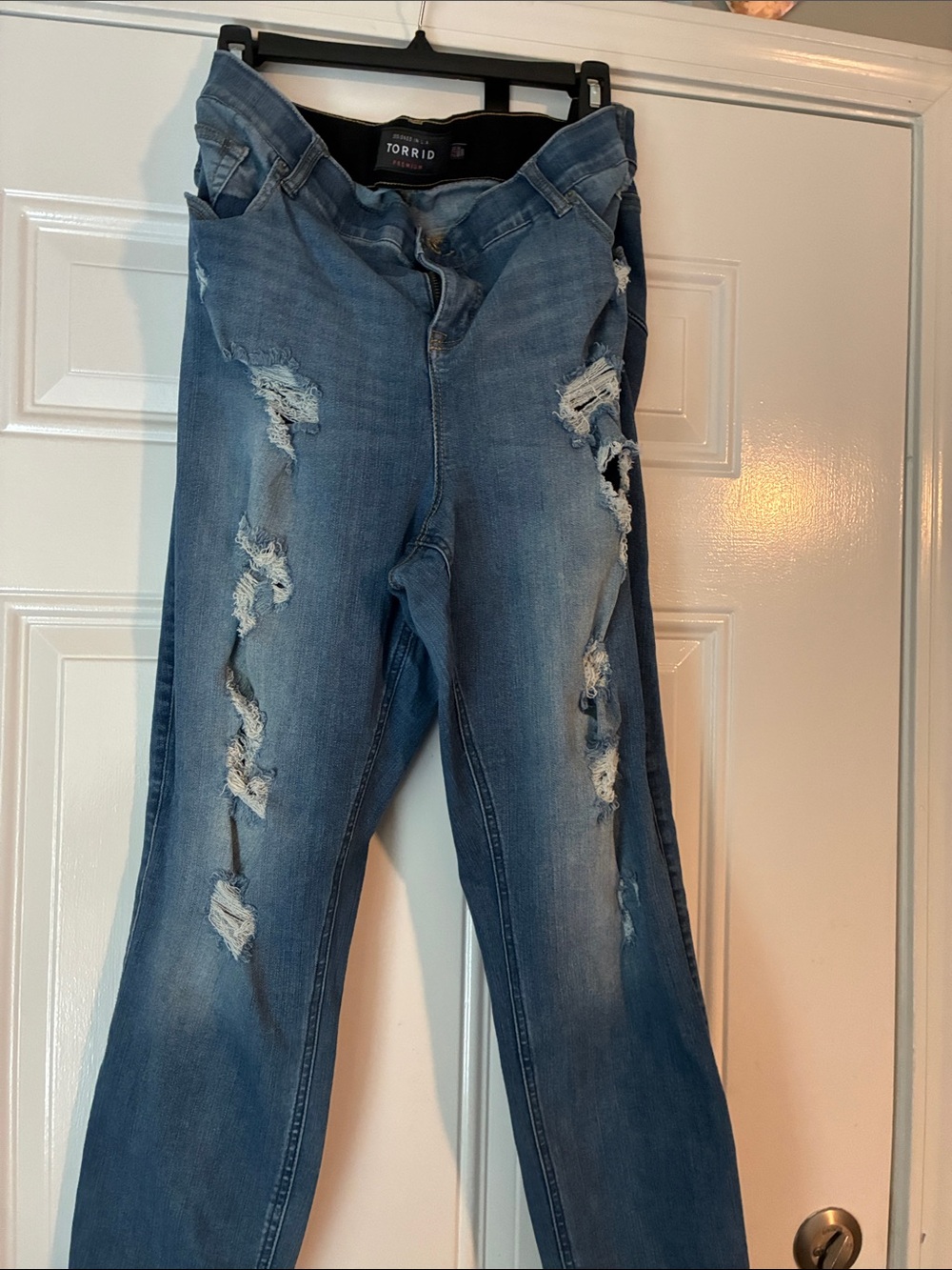 torrid Light Blue Distressed Skinny Jeans